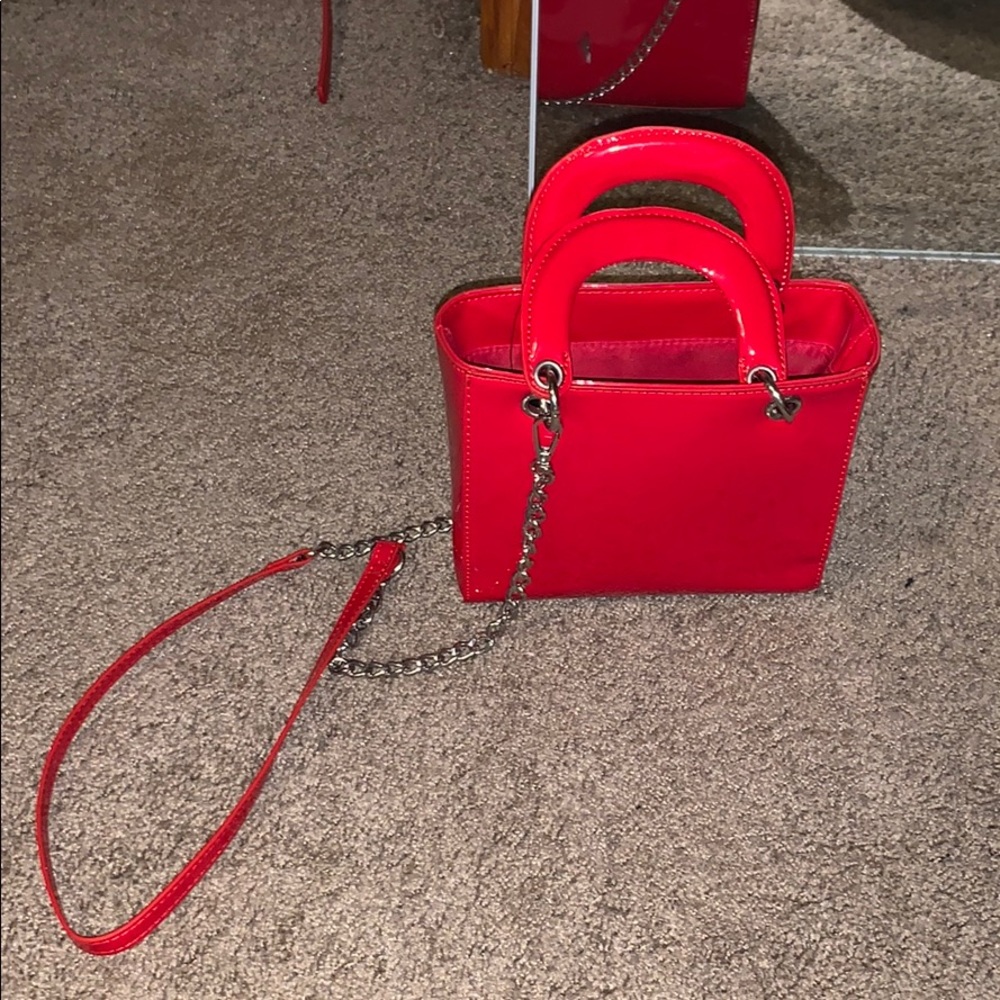 Red patent leather purse!